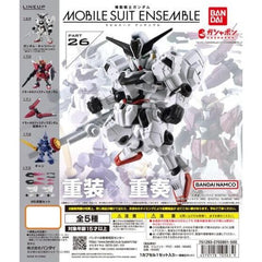 Gundam Mobile Suit Ensemble Part 26 Gachapon Capsule Collection features: Gundam Calibarn, Immortal Justice Gundam, Immortal Justice Gundam Expansion Set, Gyan Gundam, and MS Weapon Set
This contains one random kit in a gashapon ball.