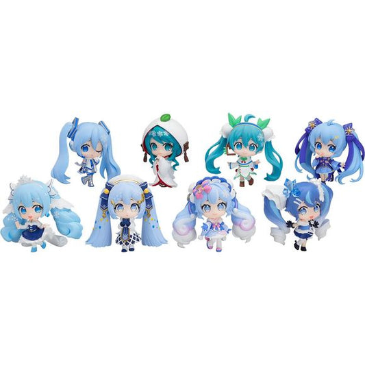 <p><strong>PRE-ORDER: Expected to ship in April of 2027.</strong></p>
<p>From Good Smile Company comes Snow Miku All Stars Figure Collection Vol. 2, featuring eight adorable Snow Miku designs from odd-numbered years!</p>
<p>Based on illustrations by Eku Uekura, this collection celebrates Snow Miku designs spanning more than a decade, from Snow Miku 2011 through Snow Miku 2025. Each figure stands approximately 3 inches tall and includes its own display base.</p>
<p>This sealed box includes the complete co