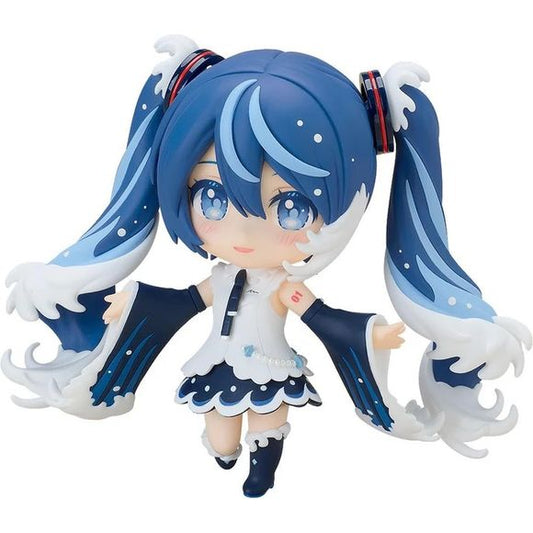 PRE-ORDER: Expected to ship in June of 2027.
From the "Katsushika Hokusai x Hatsune Miku" collaboration project comes a Nendoroid of Hatsune Miku based on a design by illustrator Rella! This Nendoroid includes 3 face plates: a smiling face, a sidelong glancing face, and a mischievous face. Hatsune Miku also comes with additional parts and accessories for creating a variety of fun poses with the figure. Don't miss out on adding this Nendoroid Hatsune Miku to your collection! 3.94 inches tall (10cm).