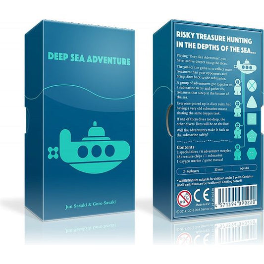 Deep Sea Adventure: A Treasure-Hunting Travel Game for Kids and Adults It’s time to dive into the ocean and race to uncover all the secret riches that hide below the surface. Deep Sea Adventure is a travel board game for kids and adults alike, where players must spend half their time working together, and the other half hoarding treasure and oxygen for themselves. Just like all family strategy games, the rules are super simple. Turn by turn, players roll a dice to move their deep sea diver, either back towa