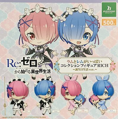 Re: Life in a Different World from Zero Ram and Rem RICH Birthday life Ver. Figures Gashapon Figure (1 Random) | Galactic Toys & Collectibles