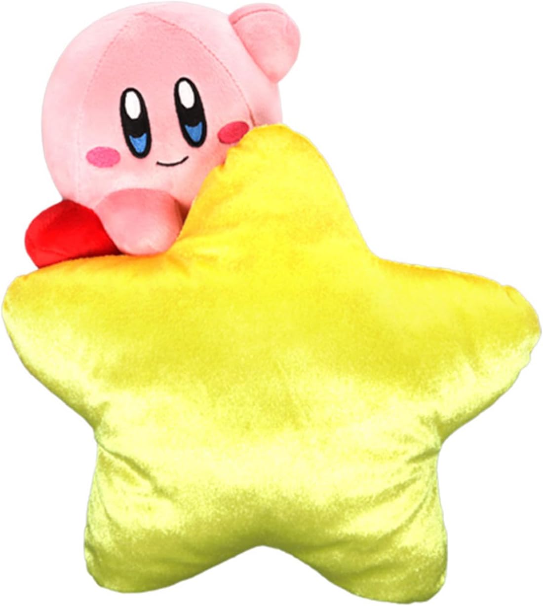 Hold on tight! The Kirby Star Grip Plush by FuRyu brings the iconic pink puffball to life in an adorable pose—clutching his beloved Warp Star as he readies for a dreamy adventure. Measuring approximately 10.5 inches, this plush is the perfect blend of cuteness and nostalgia for fans of the Kirby series.
Kirby is depicted with his classic joyful expression and bright red feet, crafted with ultra-soft, high-quality materials. His shiny yellow star features a plush, cushiony texture that enhances both the loo