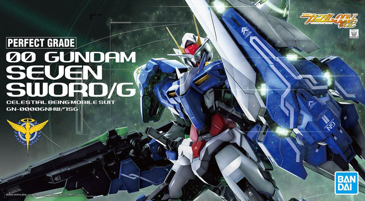 The mighty 00 Gundam Seven Sword/G, the mount of Setsuna F. Seiei in "Mobile Suit Gundam 00V: Battlefield Record," gets a gorgeous new Perfect Grade kit from Bandai! It features refined proportions, refreshed colors and textures, and new parts for a more sophisticated look! It also comes with its massive GN Buster Sword II Blaster, an impressive 34cm in length! The GN Katar is also included, which can be mounted to the Seven Sword's leg or held in its hands, and the GN Buster Sword II can be reproduced in i