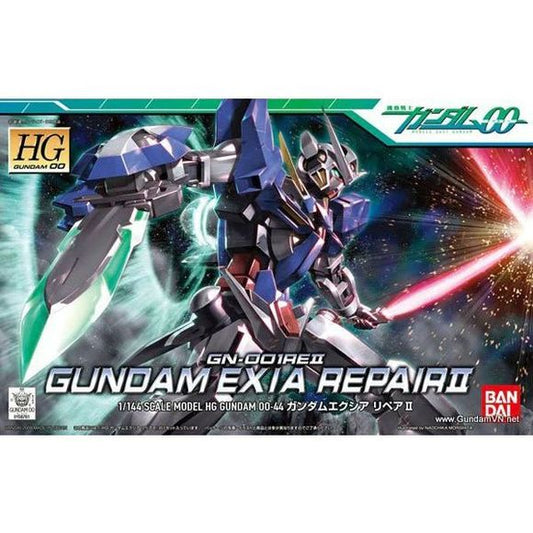 Gundam Exia in its restored form features new GN Sword weapon and different leg and shoulder parts. Also contains parts to build the original Exia.