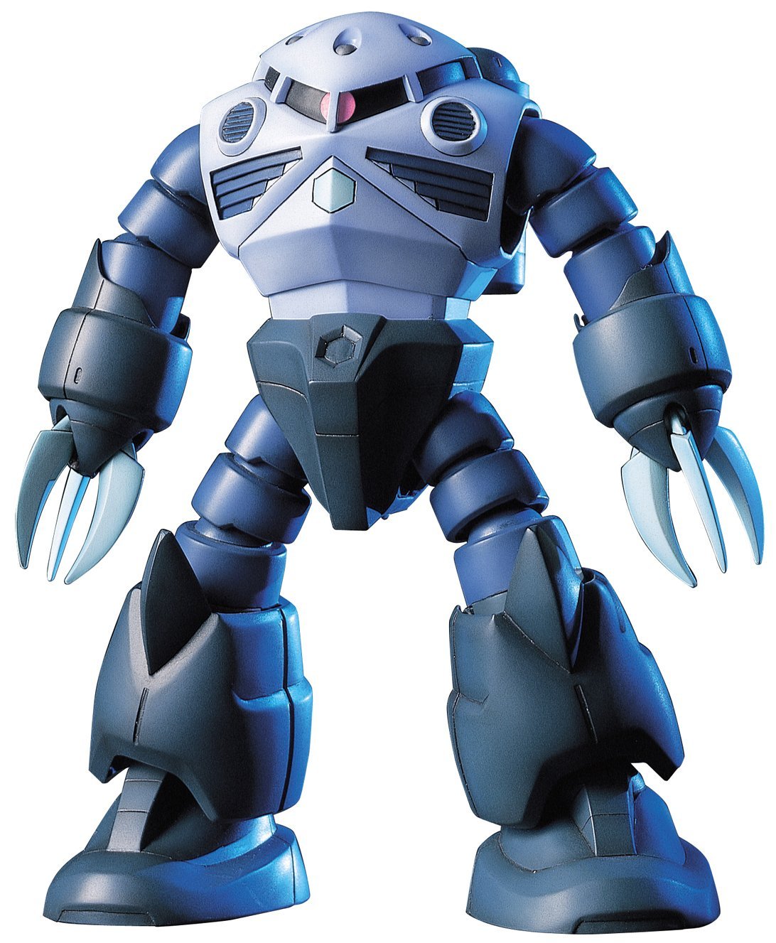 The Zeon aquatic mobile suit from the original Gundam series. Includes movable arms with claws that open and close that allows it to be put in thrusting and lunging poses.