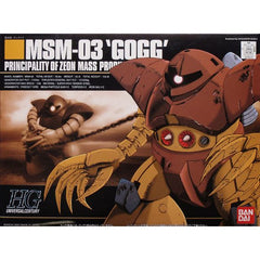 <p>Build and display <strong>HGUC Mobile Suit Gundam MSM-03 Gogg</strong> with this official Bandai Hobby <strong>HGUC 1/144 scale model kit</strong>.</p>
<p>An aquatic mobile suit used by Zeon from Mobile Suit Gundam with its trade mark sharp claws. Arms can detach to recreate appearance while cruising through the ocean waters</p>
<p><strong>Product Features:</strong></p>
<ul>
<li>HGUC 1/144 scale model kit</li>
<li>Official Bandai Hobby release</li>
</ul>
