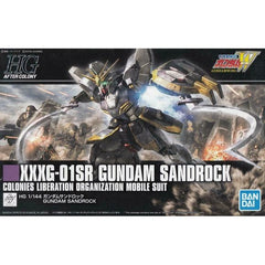 From "Mobile Suit Gundam Wing" comes Quatre Raberba Winner's Gundam Sandrock in HG form! This HG combines top-notch proportions with the ability to recreate poses from the anime! Both arms can extend to the back to withdraw the heat shotels, giving you plenty of possibilities for battle-action poses. The hands are crafted to hold the heat shotels at an angle, too.
What's more, this kit focuses on ease of building. You'll be able to achieve the basic body color simply by building the kit out of box, thank