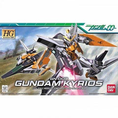 <p>Bandai's HG Gundam 00 lineup now gets a cool snap-fit assembly kit of Allelujah Haptism's personal Mobile Suit, the variable Gundam Kyrios! Molded in color, it will be articulated with plenty of polycap joints upon completion and can switch between MS Mode and Flight Position.</p>
<p>Weapons include a GN beam submachine gun and a GN shield that can be converted into a claw. A sheet of foil stickers is included for detail.</p>
<p>Assembly required</p>
<p><strong>Product Features:</strong></p>
<ul>
<li>HG