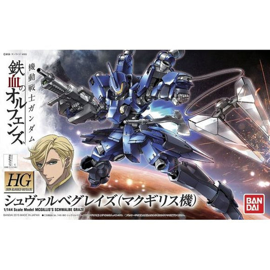 <p>Build and display <strong>HGPD IBO Graze High Mobility Commander Type McGillis 1/144 Model</strong> with this official Bandai Hobby <strong>1/144 scale model kit</strong>.</p>
<p>This kit of McGillis's Schwalbe Graze is molded in black, gray and dark blue plastic, and includes foil stickers. He comes with his claw weapon, along with a bendable wire to create all kinds of battle poses</p>
<p><strong>Product Features:</strong></p>
<ul>
<li>1/144 scale model kit</li>
<li>Official Bandai Hobby release</li>
<