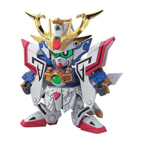SD Gundam molded in color and requiring no glue for assembly.