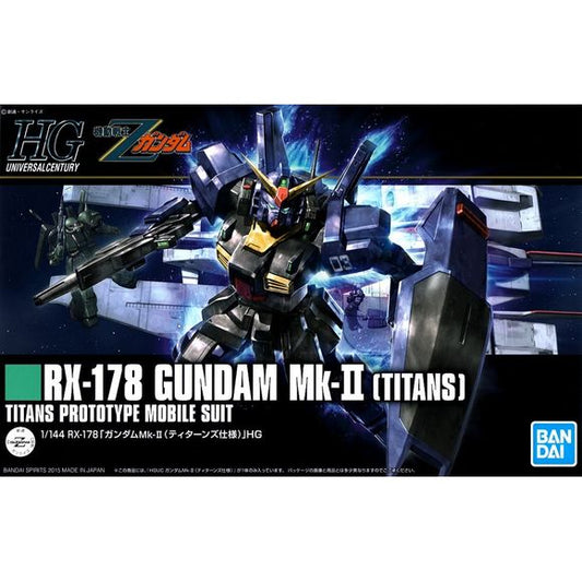 <p>The Gundam MK II from the animated TV series Zeta Gundam reappears 30 years later in an amazing new HG kit! Utilizing new molding techniques that allow assembly with less visible marks thanks to the "kusabi" gate, as well as a re-imagined aesthetic that balances appearance accuracy and dynamic movement, the Gundam MK II is a classic Gundam suit ready to start off or complete any Gundam collection!</p>
<p>The Titans version features additional marking stickers not found on the white AEUG version. Includes