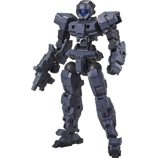Bandai brings us a new lineup of endlessly customizable, easy-to-build mecha model kits with 30 Minutes Missions (30MM)! Representing mass-produced robots, these kits are perfect for army-building and feature a common joint system so parts can easily be switched between the different types of units. Each kit builds into a highly posable figure with armor; in addition, the armor parts are equipped with hard points to attach weapons.
The eEXM-17 Alto is presented here in Dark Gray, with parts included for