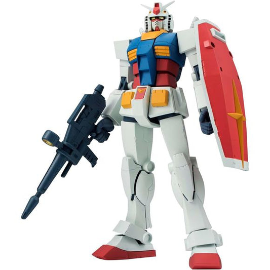 <p>From memory to imagination, you can relive the excitement of your favorite Gundam anime again with this new Action New Imagination Memory Emotion (A.N.I.M.E.) series from TAMASHII NATIONS. Top technology is used to create this unprecedented line of ROBOT SPIRITS starting with Gundam.</p>
<p>All-over new joint structure allows one to pose Gundam in anime reminiscent poses that couldn't be made before. In particular, Gundam's head is now articulated to gaze upwards.</p>
<p><strong>Box Contents:</strong></p