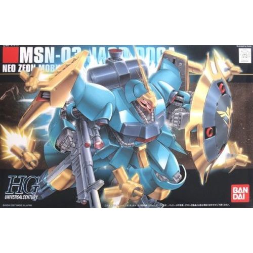From the "Mobile Suit Gundam: Char's Counterattack" movie comes Gyunei Guss' custom Jagd Doga, joining Bandai's HGUC line at last! Once completed, its joints are nicely articulated, and it comes armed with a beam assault rifle, beam saber, funnels with clear effect parts, missiles, and shield (mega particle beam gun). Foil stickers and decals are included for detail. While paint is not required for this model, it would add a more realistic appearance to the final product.