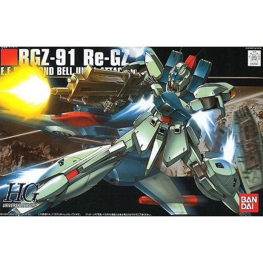 <p>The much-anticipated HGUC kit of Re-GZ is here and is definitely not one to disappoint! Sharply molded in color, this snap-fit assembly kit of the refined Zeta Gundam will be highly poseable upon completion thanks to the use of polycaps in joints.</p>
<p>Of course, Re-GZ is not without its B.W.S. (Back Weapon System), used to transform into Space Fighter mode when a boost in speed is called for. Re-GZ's features include saber racks on the backpack that can open for storing its beam sabers, the grenade la
