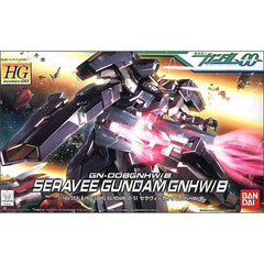 <p>Packed with a good balance of defensive and offensive equipments for the final battle in the second season of the "Gundam 00" anime, Seravee Gundam GNHW/B is now offered as a HG snap-fit plastic kit from Bandai! The Mobile Suit comes molded in color and will be fully articulated with polycapped joints upon completion.</p>
<p>Includes a pair of GN Bazooka II, four GN Cannons, and four GN Field Generators. The GN Cannons on its waist and the GN Field Generators can slide open.</p>
<p>GN Cannons on Seravee