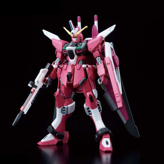 <p>Continuing the celebration of the 15th Anniversary of Gundam SEED Destiny is the HGCE Infinite Justice! Utilizing a new hip structure, a wider range of movement is achieved to recreate its kicking movements in the TV Anime!</p>
<p>Includes Beam Rifle, 2 Beam Sabers, Beam Carry shield with boomerang, energy shield, and claw gimmick, and beam blade effect parts for the Fantom-01 backpack and legs</p>
<p><strong>Product Features:</strong></p>
<ul>
<li>HG 1/144 scale model kit</li>
<li>Official Bandai Hobby