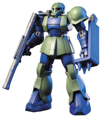 A HGUC version of the Zaku I featuring enhanced joints to replicate its body slam as shown in the original Mobile Suit Gundam. Features Zaku Machine Gun,bazooka, spike shield.