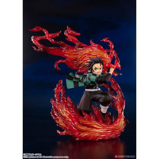 <p>From "Demon Slayer: Kimetsu no Yaiba," Kamado Tanjiro dancing Hinokami Kagura, the Dance of the Fire God, joins Figuarts ZERO! Impressive effect parts are used to replicate the dynamic dance in three dimensions, down to the finest detail to evoke an incredible amount of feeling!</p>
<p><strong>Product Features:</strong></p>
<ul>
<li>Based on Demon Slayer: Kimetsu no Yaiba</li>
<li>Part of the FiguartsZERO series</li>
<li>Includes effect parts for enhanced display options</li>
<li>Designed as a de