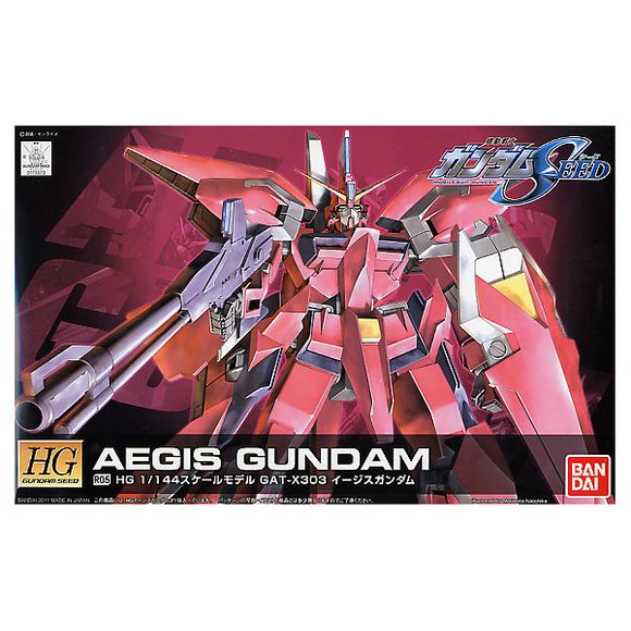 To coincide with the 10th anniversary of Gundam Seed Bandai has rereleased this hugely popular HG kit of the Aegis Gundam in a 'remastered' color reflecting those seen on the upcoming Blu-ray release.  A stand attachment and marking stickers are also included in this special release.