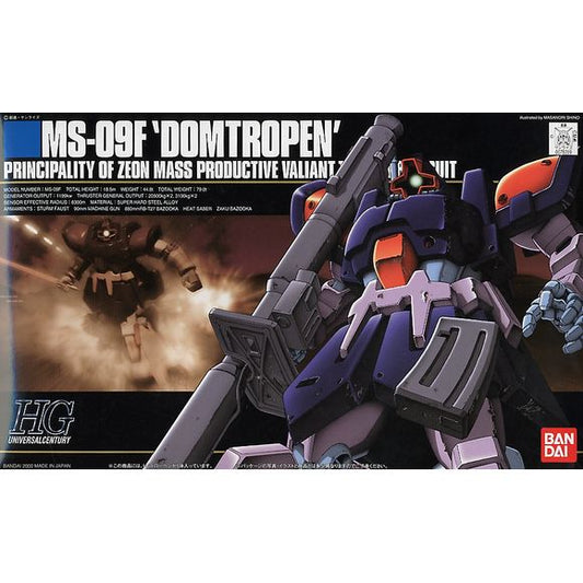 A Dom variant from Gundam 0083, it carries a Rakuten bazooka with spare ammo cartridges and heat saber. Undersides of model feature immense surface detail In feet and thruster regions.