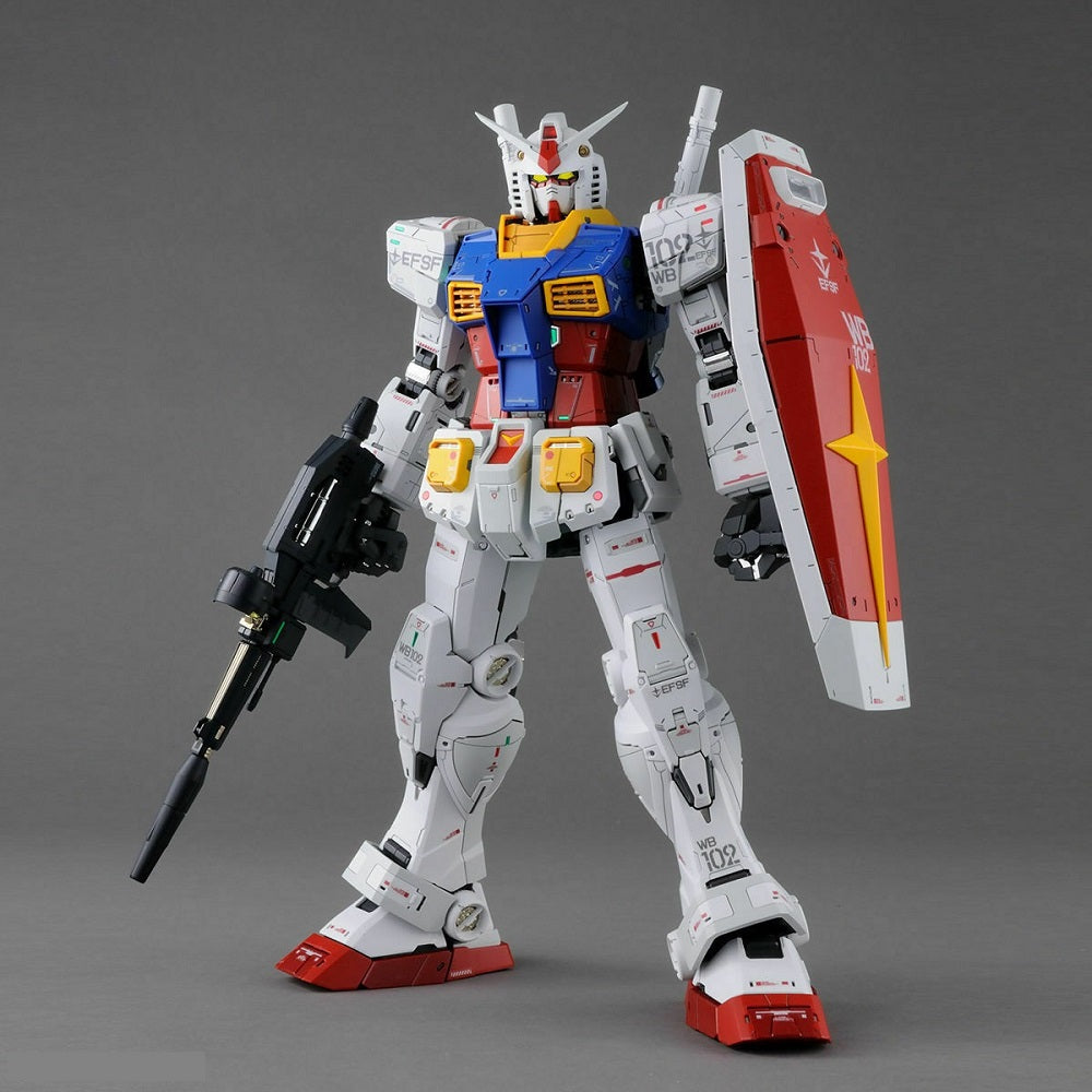 The accumulation of development and evolution during 40 years of GUNPLA history leads to a new era. PG RX-78-2 Unleashed features the largest insert-molded frame in Gunpla history - which enables the fastest assembly of the inner frame for a PG in history. The inner frame features a multi-layer structure - adding incredible detail and realism. The highest number of articulation points in a GUNPLA is featured, with a total of 94 points of articulation. Diverse materials such as parts processed in matte and