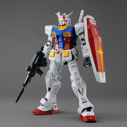 The accumulation of development and evolution during 40 years of GUNPLA history leads to a new era.  PG RX-78-2 Unleashed features the largest insert-molded frame in Gunpla history - which enables the fastest assembly of the inner frame for a PG in history. The inner frame features a multi-layer structure - adding incredible detail and realism. The highest number of articulation points in a GUNPLA is featured, with a total of 94 points of articulation.  Diverse materials such as parts processed in matte and