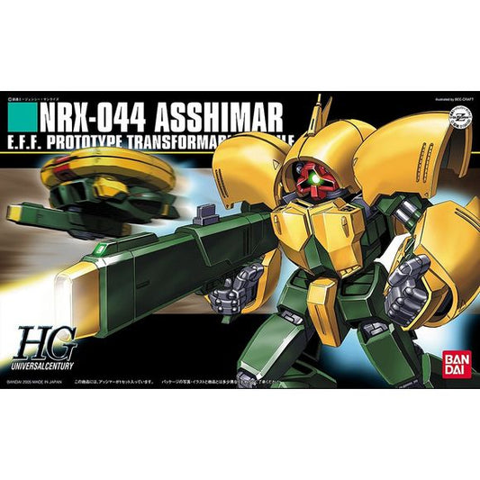 <p>Build and display <strong>Z Zeta Gundam HGUC NRX-044 Asshimar</strong> with this official Bandai Hobby <strong>HGUC 1/144 scale model kit</strong>.</p>
<p>A mobile suit that can transform into a saucer like mobile armor from the animated series "Zeta Gundam." Model kit version can seamlessly transform between MS and MA modes seamlessly through various rotating panels and components. Comes with beam rifle, and display stand</p>
<p><strong>Product Features:</strong></p>
<ul>
<li>HGUC 1/144 scale model kit<