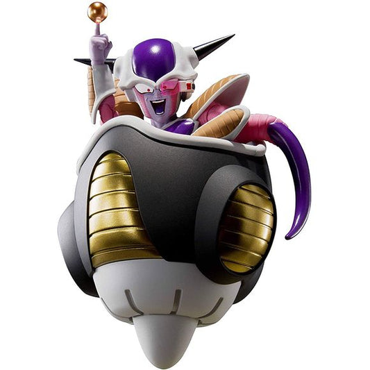 The first form of Frieza and his pod, as envisioned by creator Akira Toriyama, come to life in S.H.Figuarts. Standing a powerful 110mm tall, the figure features all of the posability fans have come to expect from S.H.Figuarts. A detachable Scouter and Supernova effects let you re-create your favorite scenes. And Frieza's pod, a toy-series first, is rendered in accurate detail. To capture the appearance from the original design, Frieza's upper body can be removed from the figure and be set into the pod.
[Se