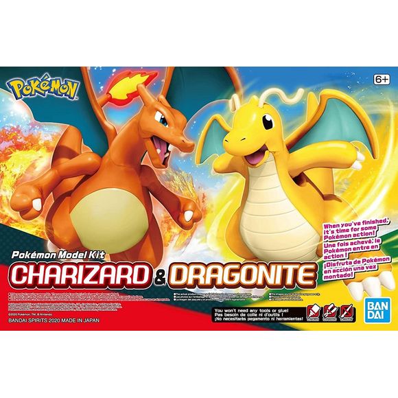 This new "Pokemon" model kit includes both a battle version of Charizard and Dragonite! Charizard's head is newly molded, and the kit is easier than before to assemble; the foil seals even stick better! Gotta catch 'em all -- and here's a great place to start!