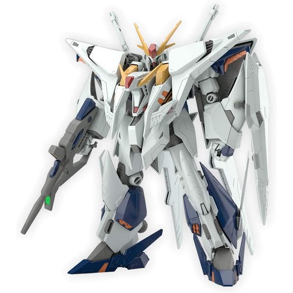 The Xi Gundam from "Mobile Suit Gundam: Hathaway's Flash" gets a new HGUC kit from Bandai! This over-26-meter-tall Mobile Suit is perfectly rendered in 1/144 scale, bringing a sense of density and volume while still reflecting even the finest details. Extra hands are included, as are the beam saber, beam rifle, and shield. The shield can be attached by removing the hexagonal parts of the arm. The wing on the back, the blades on the sides of its legs, and the deployable Minovsky flight unit are all included