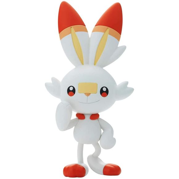 Pokemon Plamo Quick Collection Quick kit Scorbunny pursues an astounding form through a fixed pose, comes with 20 parts and a set of foil stickers.