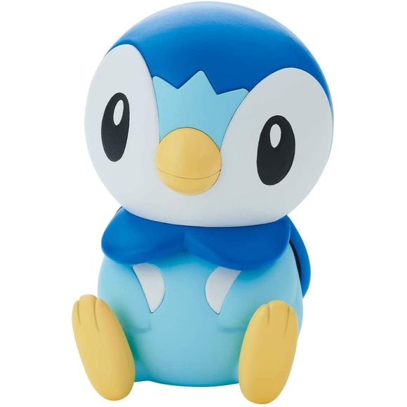 Pokemon Plamo Quick Collection Quick kit Piplup pursues an astounding form through a fixed pose, comes with 12 parts and a set of foil stickers.