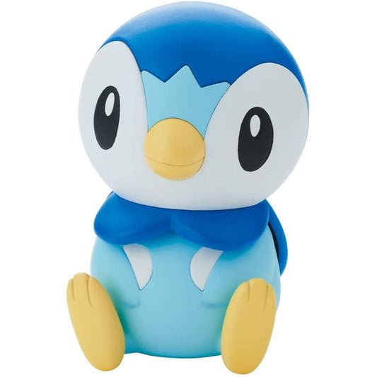 Pokemon Plamo Quick Collection Quick kit Piplup pursues an astounding form through a fixed pose, comes with 12 parts and a set of foil stickers.