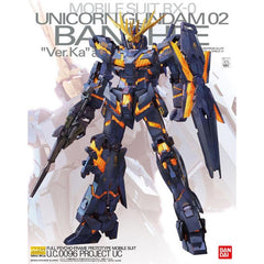 The Master Grade Unicorn Gundam 02 Banshee 02 gets a Ver. Ka release! Its armor can be opened to reveal the inside form, and it comes with its Beam Magnum, shield, two Beam Sabers, the Hyper Bazooka, decals and foil stickers for the markings.