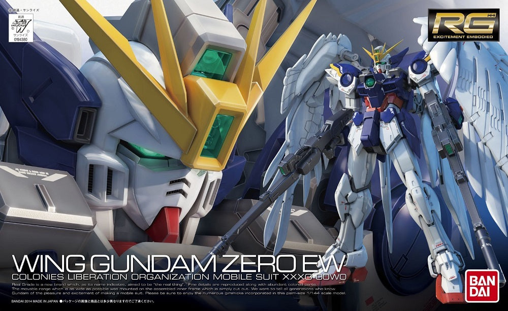 The ever iconic winged Gundam from Gundam Wing Endless Waltz returns in Real Grade form! The wing structure of this Wing Zero interpretation are based on application of current real world technology used in aircraft. Considerable thought has been put into heat protection and machine protection as well as design and function for an otherwise unorthodox mecha design. Even the flexible feather shaped extremities incorporate elements from thrust vectoring mechanisms of combat aircraft. Twin Buster Rifle and bea