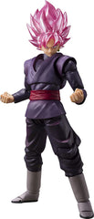 Goku Black Super Saiyan Rose, as seen in Dragon Ball Super, joins S.H.Figuarts!
Colored pink to evoke his ki-energized appearance, it's also articulated naturally so as to capture his trademark Kamehameha pose! Stands approximately 5.5" tall.
Set Contents: Main body, Two left and three right optional hands, Three optional expression parts