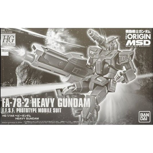 The High Grade Gundam The Origin (HGGTO) FA-78-1 Heavy Gundam is a 1/144 scale kit released in 2018, as a Bandai Hobby Online Shop exclusive. Assembly Required.