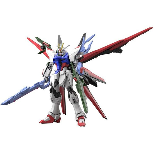 The Perfect Strike Freedom Gundam joins the 1/144 scale High Grade model kit series! Once complete you can pose this figure easily for endless, action-packed scenes! A great addition to any Gundam Breaker Battlogue collection.
Box Contents:
Pieces to build 
Perfect Strike Freedom Gundam
Beam effect
Beem Shield effect
"Schwert Geber" Laser anti-ship blade
"Agni" Ultra-high impulse cannon
Hand parts
Lead wire
Foil seal
Instructions
