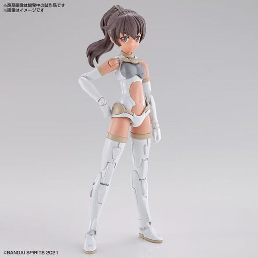 Add to your 30 Mintues Sisters collection with this SIS-A00 Luluce model kit! Once complete she is highly poseable and includes a variety of accessories. Plus Luluce is compatible with other 30 Minute Missions items, perfect for customizing your kits!
Box Contents:
Pieces to build
SIS-A00 Luluce
3 Interchangable faces
Armor parts
Left and right grip hands
Left and right weapon-holding hands
Instructions