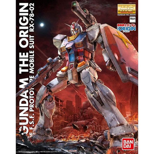 The classic RX-78-02 is back!  This time it’s styled as “The Origin” version from the popular manga comic "Mobile Suit Gundam: The Origin.”  This new Master Grade release features a new shoulder cannon as well a more flexible waist and legs. Effect parts for the gatling gun muzzle flash as well as a firing missile are also included.  An amazingly engineered snapfit kit molded in multiple colors, with excellent peel-off stick-on markings. Assembly Required.