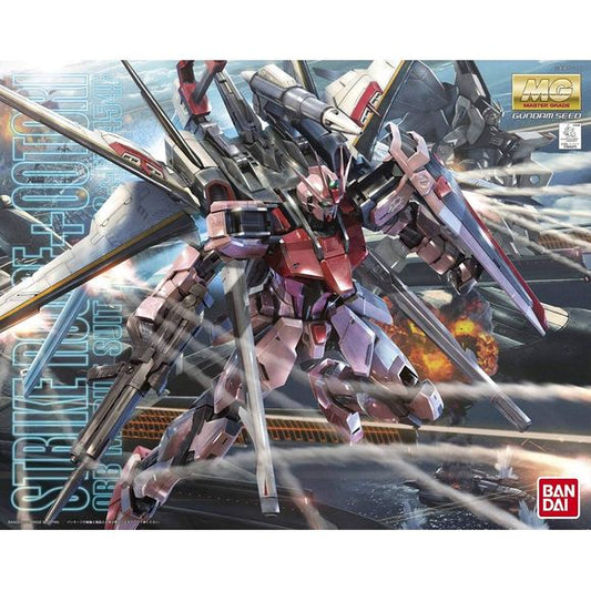 A collaboration between the Gunplay department and the Seed Remaster project has spawned the fastest prototype concept to Master Grade kit ever. The MG Strike Rouge Ootori Ver. RM features the recently released MG Strike Gundam Ver. RM kit in Cagali's pink colors. The EW454F Ootori pack was created by mechanical designer Kunio Okawara for the Destiny Remaster HD and bears the same concept of a multipurpose flight pack. It features an anti-ship sword, compact missiles under the wings, an over the shoulder mi