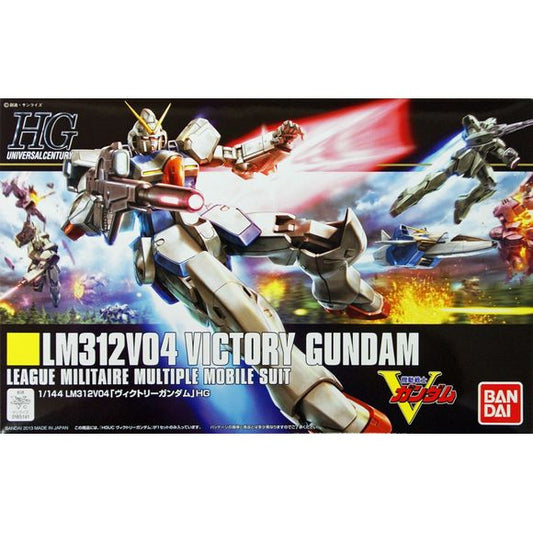 <p>The highly compact Victory Gundam appears in a modern high-grade kit! Part of the All Gundam project which seeks to bring new modern kits from older Gundam titles, the Victory Gundam shares a common construction with other kits to allow for part swapping and easy customization.</p>
<p>Core fighter in included along with beam rifle and clear parts for beam shield and saber gimmicks</p>
<p><strong>Product Features:</strong></p>
<ul>
<li>HGUC 1/144 scale model kit</li>
<li>Official Bandai Hobby release</li>