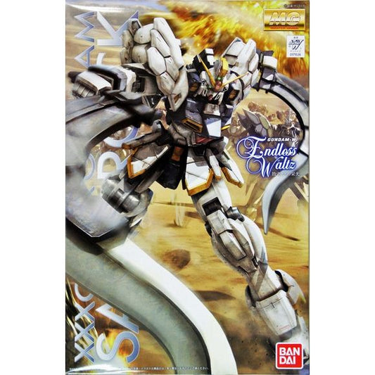 A Master Grade version of Sandrock from Wing Gundam has been on many fans' want list for a long time now.  Now Bandai answers those pleas with their MG Sandrock Endless Waltz version! Like the other MG Wing kits released in 2011 (linked below), Sandrock comes with his signature weapons, in Sandrock's case the Heat Shotel, which utiiize effect parts and can be used in a variety of ways attaching to different sections of the kit. As well, plenty of markings stickers are provided for that Ver Ka. look.