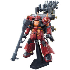 From the "Mobile Suit Gundam Thunderbolt" anime comes the heavily armed and dangerous Psycho Zaku! This highly detailed and articulated snap-fit kit is molded in multiple colors, with stickers for decoration. Includes parts to build 2 giant bazooka, 3 Zaku bazooka, 1 Zaku machine gun, 1 heat hawk, 4 sturm faust, 2 rocket boosters, and more!