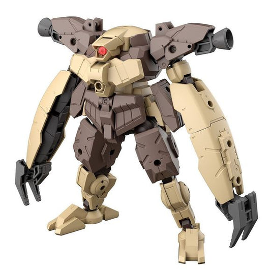 The long-awaited heavy-duty mass-produced machine from the Byron Army in "30MM" (Thirty Minutes Missions) makes its debut -- it's the first mecha in the series to combine! The Gard Nova features an armored chest and a long movable arm; it also has movable armor on the front of its waist. It can be changed to the middle-arm form by attaching and detaching parts; the range of motion of its legs is wide for lots of great poses! Combine it with the Rever Nova (sold separately) to make it even more impressive! L