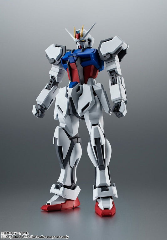 <p>Celebrate the 20th anniversary of "Gundam Seed" with Bandai's newest "Robot Damashii (Side MS) ver. A.N.I.M.E." figure -- the Strike Gundam! The ver.</p>
<p>A.N.I.M.E.'s unique movable structure lends this figure unprecedented and relaxed posability -- it's capable of extending the body and bending its legs to a degree unheard of before! It comes with a full complement of weapons and accessories, too.</p>