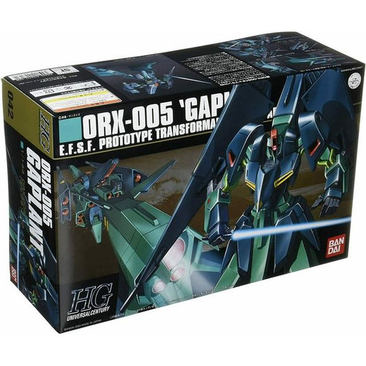 <p>This superb HGUC offering allows you to transform the Gaplant, once it's completed, into Mobile armor mode! The booster is built separately and can be added or removed as you wish.</p>
<p>The Gaplant comes armed with beam sabres and protected with a movable shield binder. Molded entirely in colored plastic and featuring snap-fit assembly, it's a lot less intimidating than it might sound!</p>
<p>Stickers are included for details</p>
<p><strong>Product Features:</strong></p>
<ul>
<li>HGUC 1/144 scale model