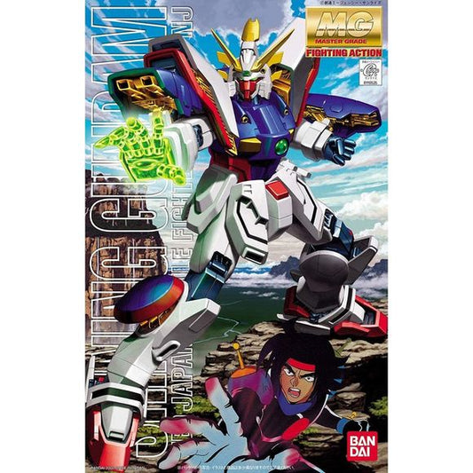 The third release in Bandai's line-up of Master Grade kits from G-Gundam is the Shining Gundam, the hero's mount before he gets the big G. Like the kit of the God Gundam, this one also employs Bandai's state-of-the-art inner "action frame" design to allow "fighting poses" unlike those seen in previous robot model kits. Includes beam swords, backpack, marking decals and an unpainted figure of Domon Kasshu.