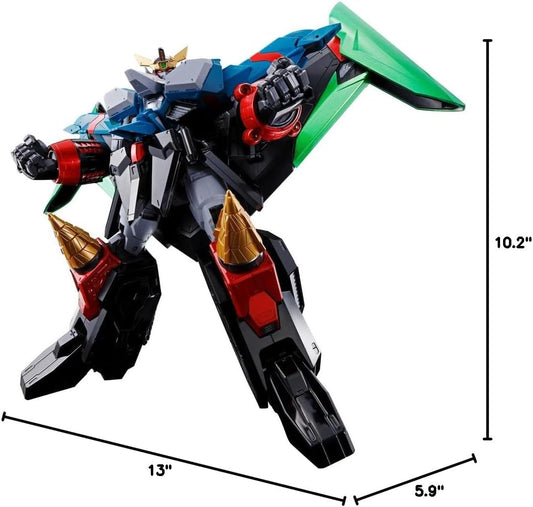 <p>Bring the powerful <strong>GaoFighGar</strong> to your collection with the <strong>Soul of Chogokin GX-104 GaoFighGar</strong> from <strong>The King of Braves GaoGaiGar FINAL</strong>!</p>
<p>This premium combining robot collectible recreates GaoFighGar with an impressive mix of detailed sculpting, die-cast construction, transformation features, and mechanical gimmicks. Phantom Gao transforms into GaoFar and combines with the included Gao Machines to complete the Final Fusion into GaoFighGar.</p>
<p>Th